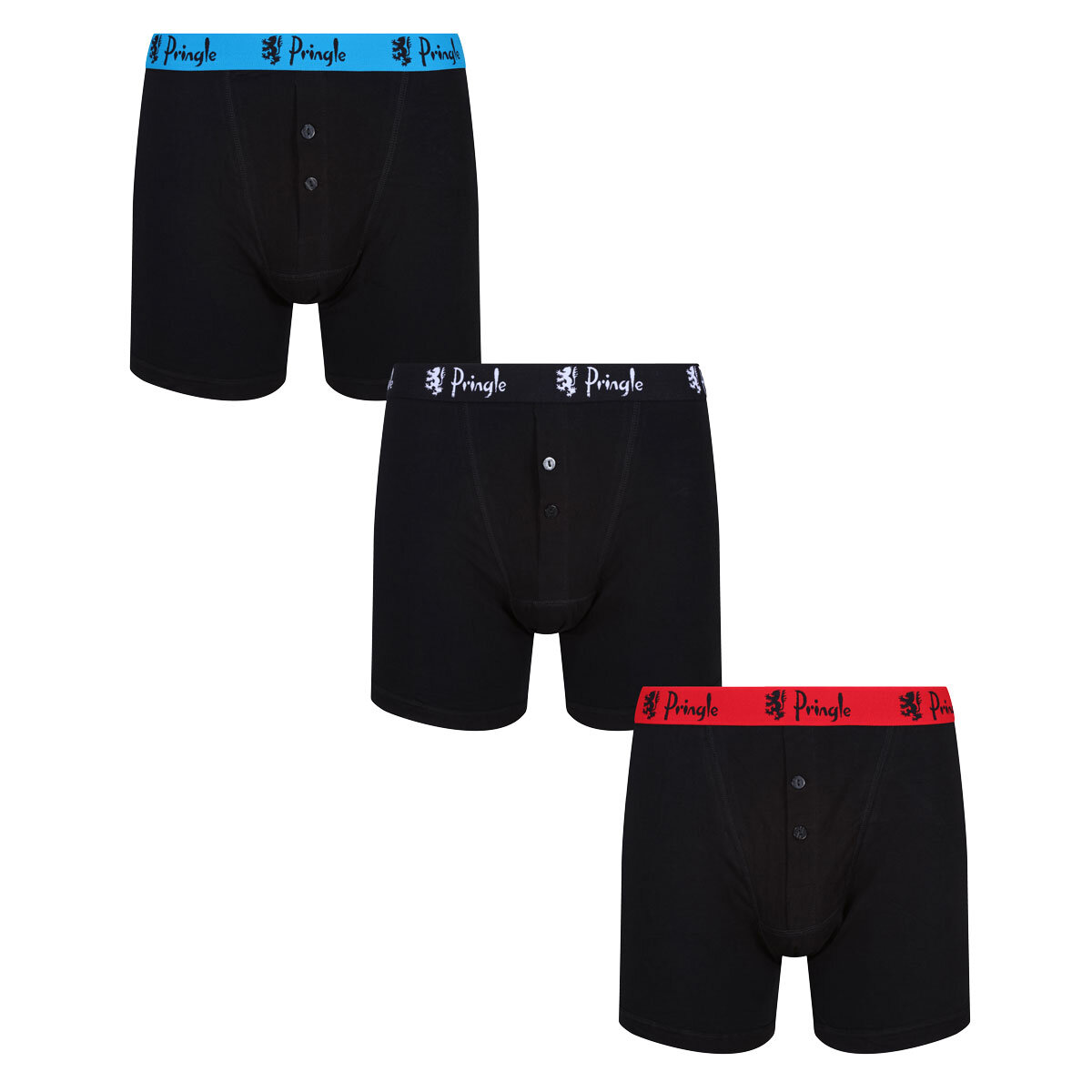 Pringle 2 x 3 Pack William Men's Button Boxer Shorts