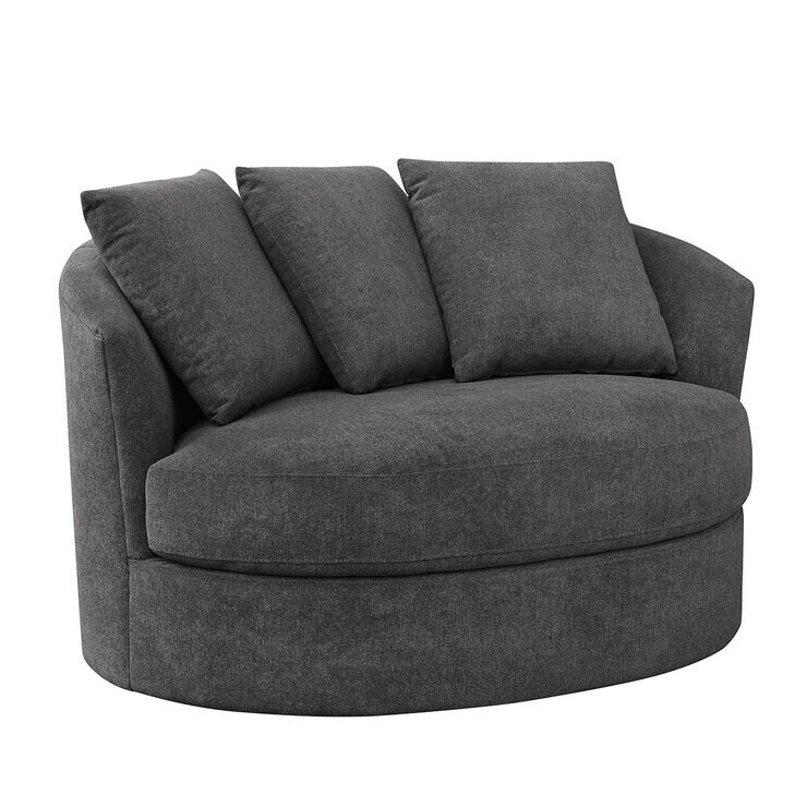 Thomasville Dark Grey Fabric Swivel Chair Costco UK