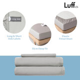 Luff 700 Thread Count 100% Organic Bamboo Deep Fitted Grey Sheet