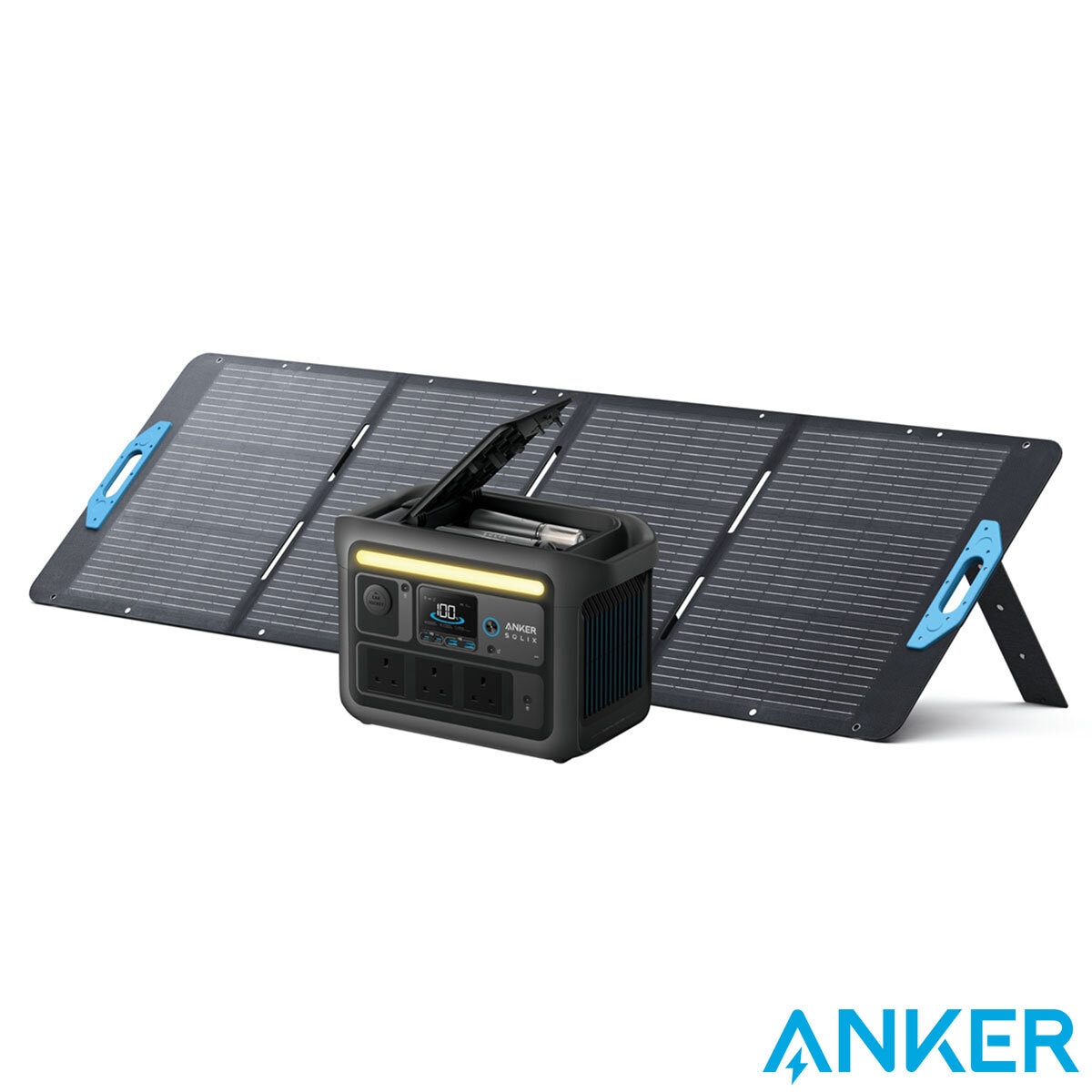 Anker C800X Plus Portable Power Station 768Wh & 200W Anker Solix Foldable Solar Panel