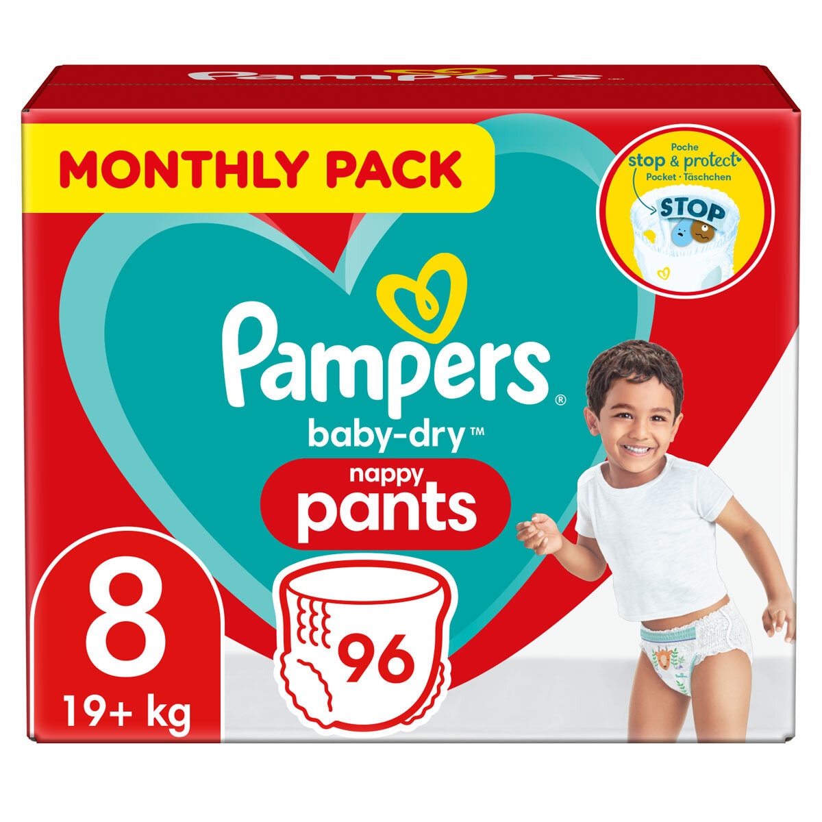 Pampers Baby Dry Pants Size 8, 96 Pack