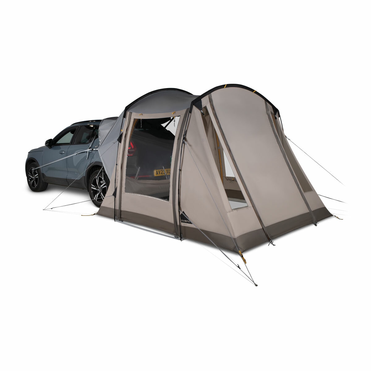 Studio image of the Tailnest tent with the doors closed Studio image of the Tailnest tent with the doors closed