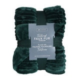 Life Comfort Textured Faux Fur Throw in 3 Colours, 152 x 177 cm