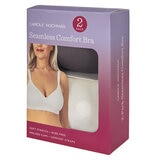 Carole Hochman Seamless Bra 2 Pack in White & Grey