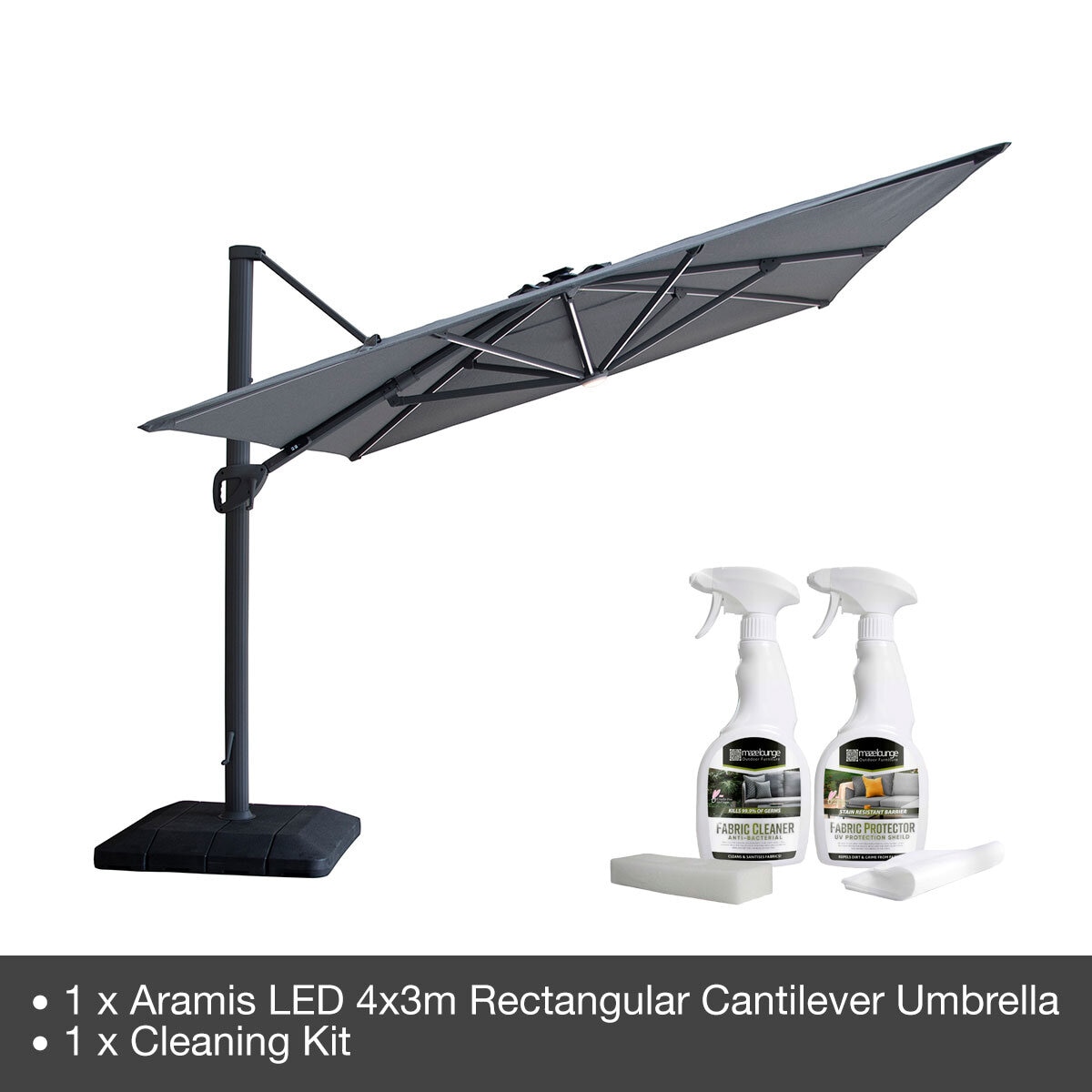 Bundle extras - Cleaning kit, parasol Bundle extras - Cleaning kit, parasol