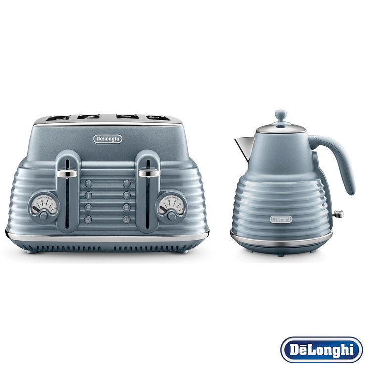 light blue kettle and toaster