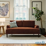 Swyft Model 05 Brown Velvet 2 Seater Sofa