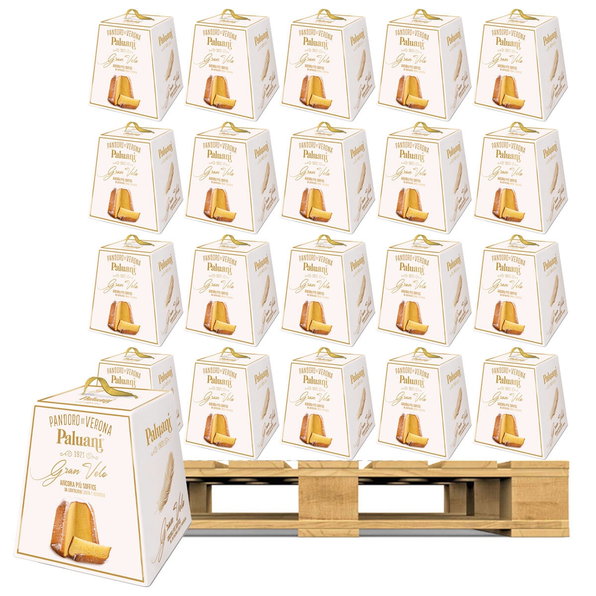 Paluani Pandoro Di Verona Gran Velo, 1kg x 96 Units (Pallet Deal)