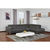 Gilman Creek Redland Dark Grey Leather Power Reclining Sectional Sofa ...