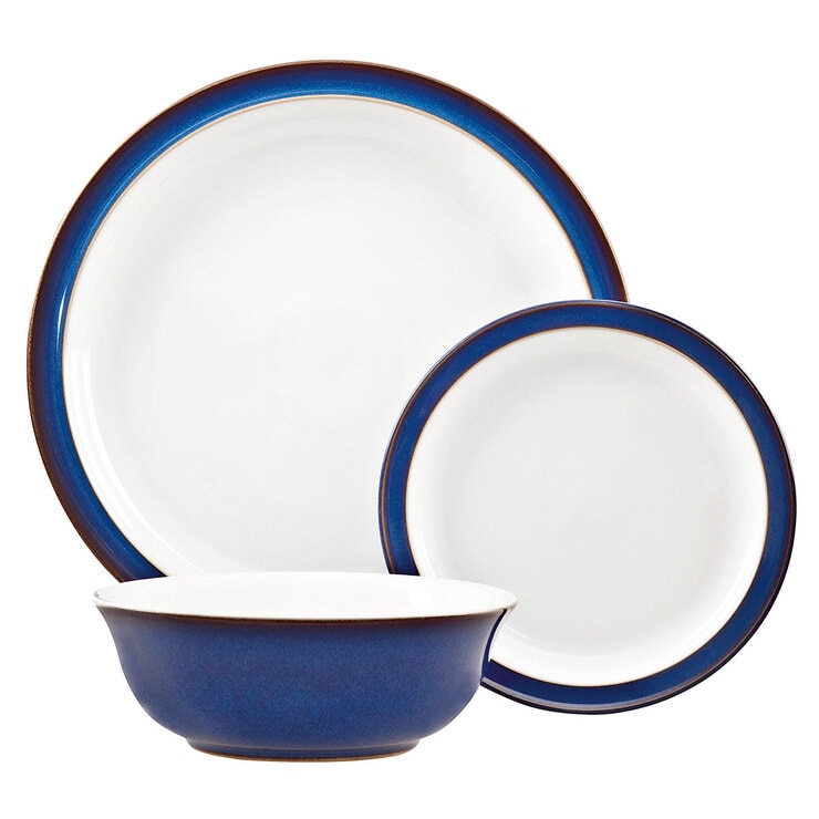 Denby Stoneware 12 Piece Dinnerware Set, Imperial Blue | Costco UK