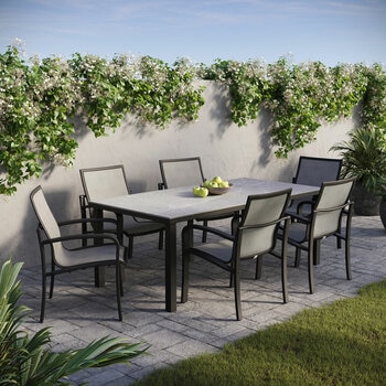 Agio Maxwell 7 Piece Sling Dining Set + Cover Agio Maxwell 7 Piece Sling Dining Set + Cover
