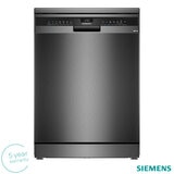 Siemens SN23EC03ME, 14 Place Setting Dishwasher, B Rated in Black Steel