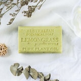 Soap Bar on a Table with White Flower and Dried Plant