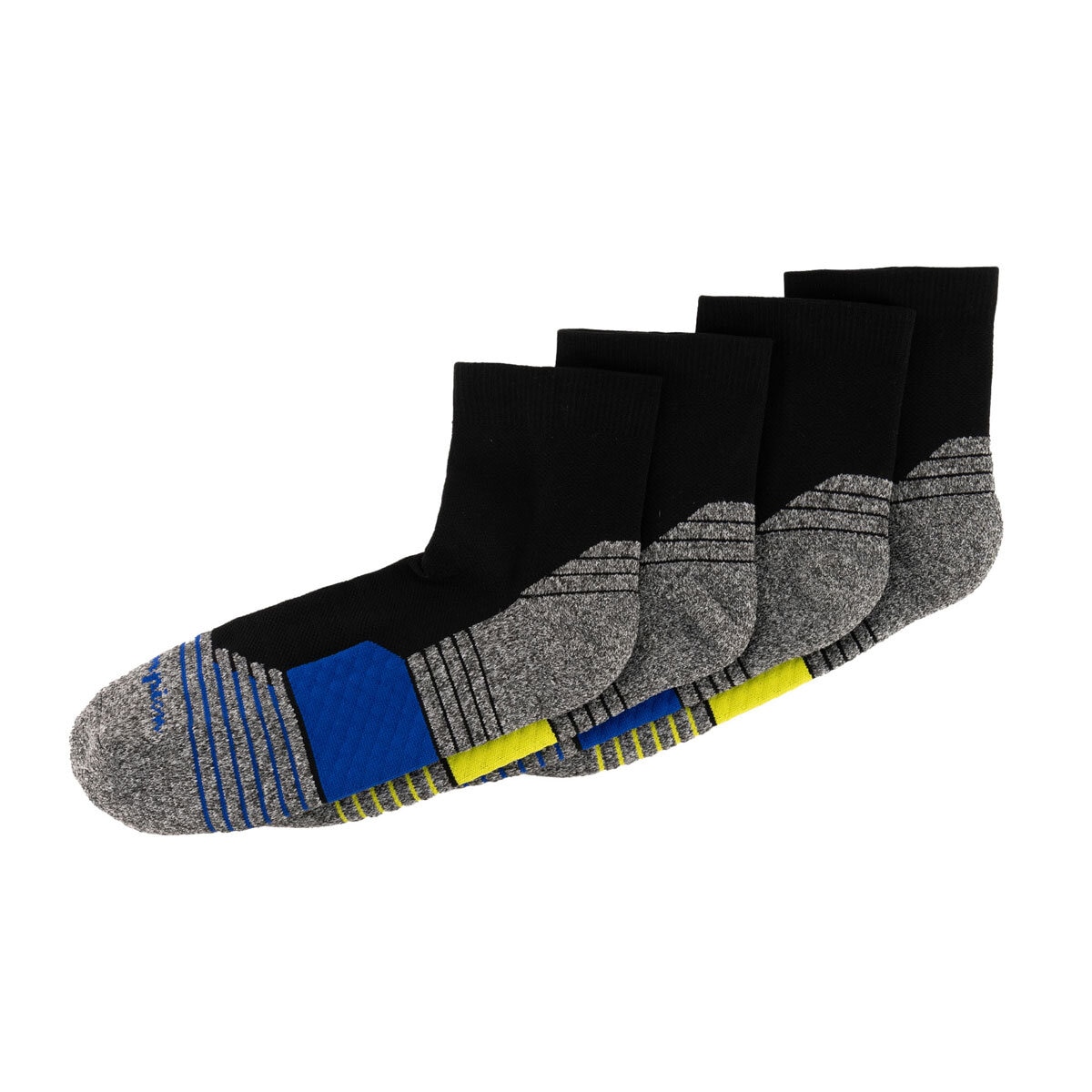 Champion Men's Sport Tech Ankle Sock 4 Pack in Black