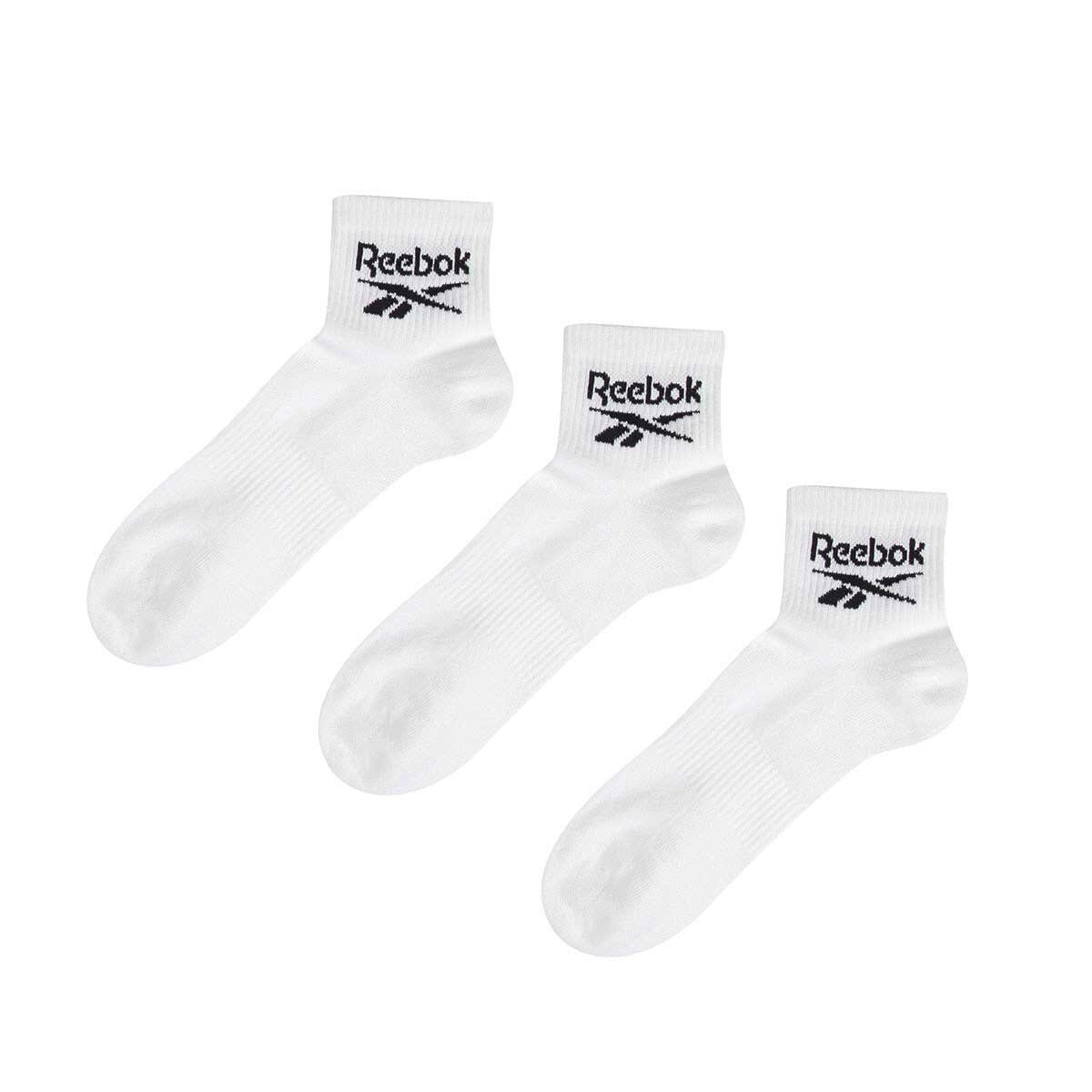 Reebok Unisex Core Ankle Socks 6 Pack in White