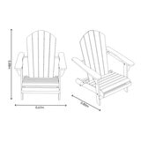 Zest Jasmine Folding Acacia Wood Adirondack Chair in 2 Colours - Set of 2