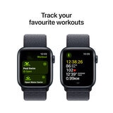 Apple Watch SE GPS, 44mm Midnight Aluminium Case with Midnight Sport Band Loop, MXEP3QA/A