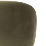 Gallery Curvo Green Fabric Armchair