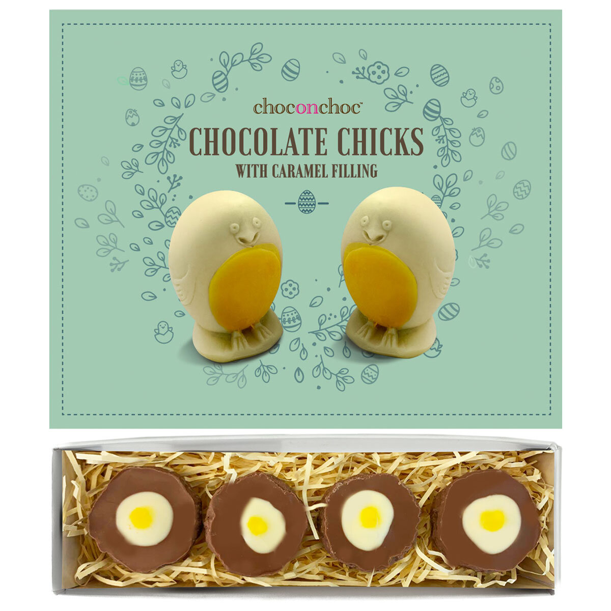 Choc on Choc Chocolate Chicks & Caramel Scotch Eggs, 475g