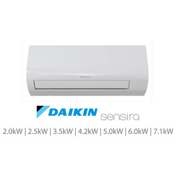 Installed Daikin Sensira Single Split Air Conditioning Unit for Domestic and Commercial Application in 5 Capacities