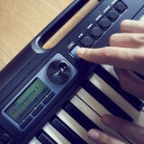 Lifestyle image of Casio CTS-300AD Portable Keybioard with Stand, Headphone & adapter in blacks