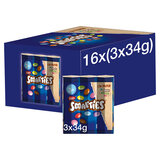 Nestle Smarties Tube 3 x 34g x 16