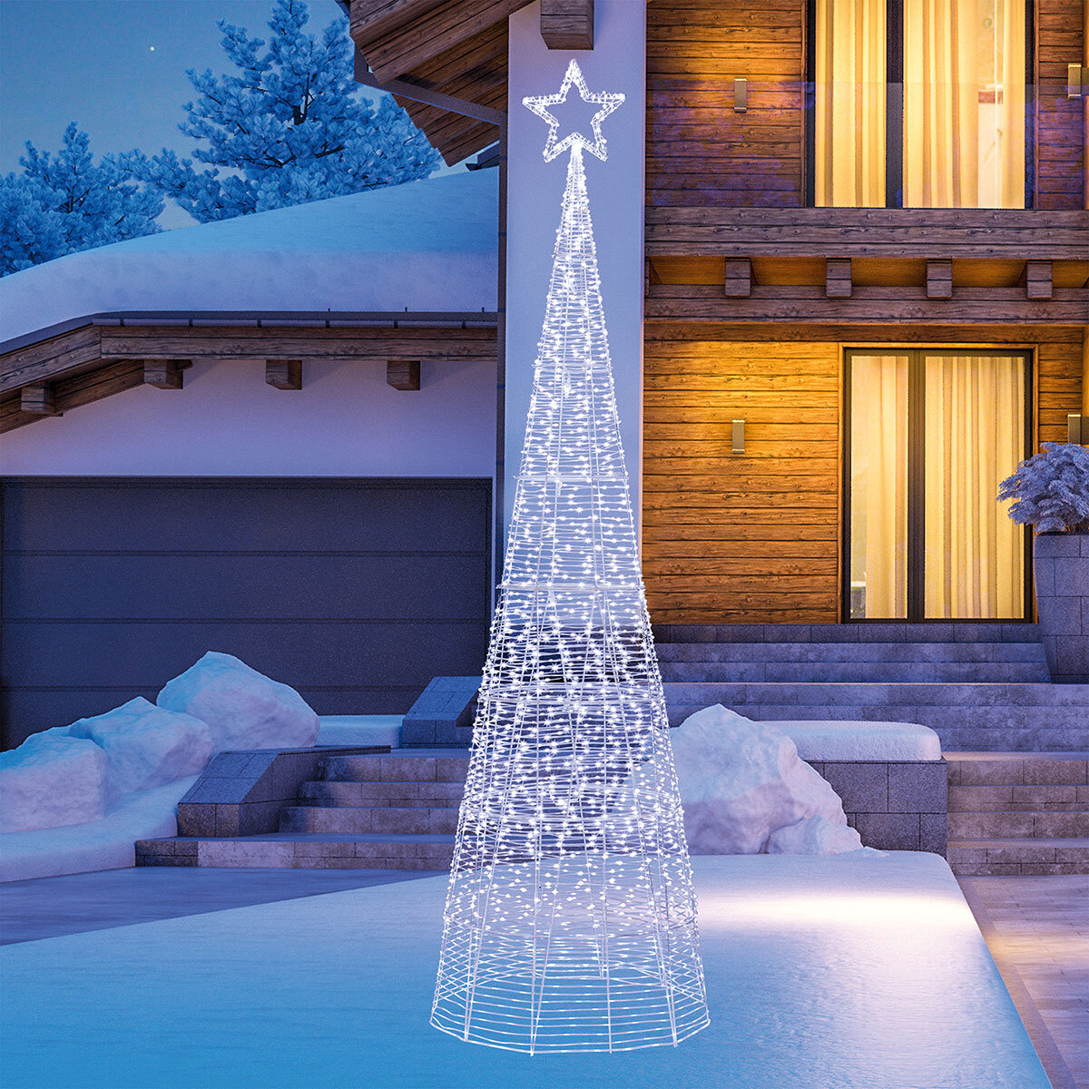 10ft (3m)  LED Colour Changing Cone Tree with 2000 LED lights