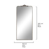 Ravena Silver Leaner Floor Mirror, 76 x 165 cm