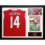 Thierry Henry Signed Framed Arsenal Football Shirt