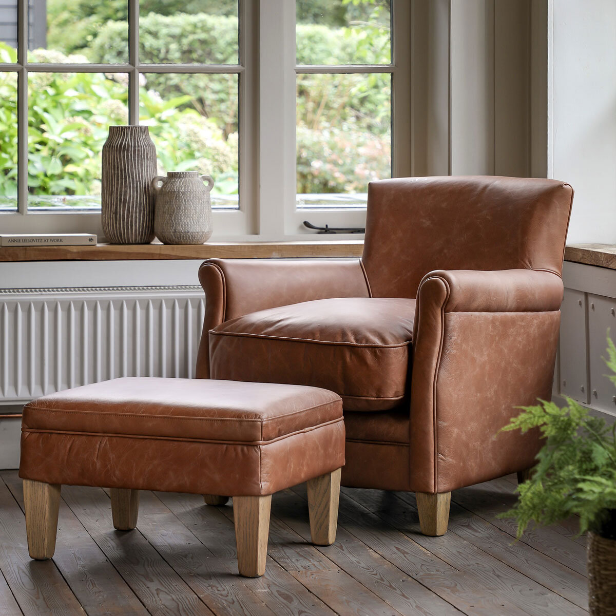 Gallery Mr. Paddington Vintage Brown Leather Armchair