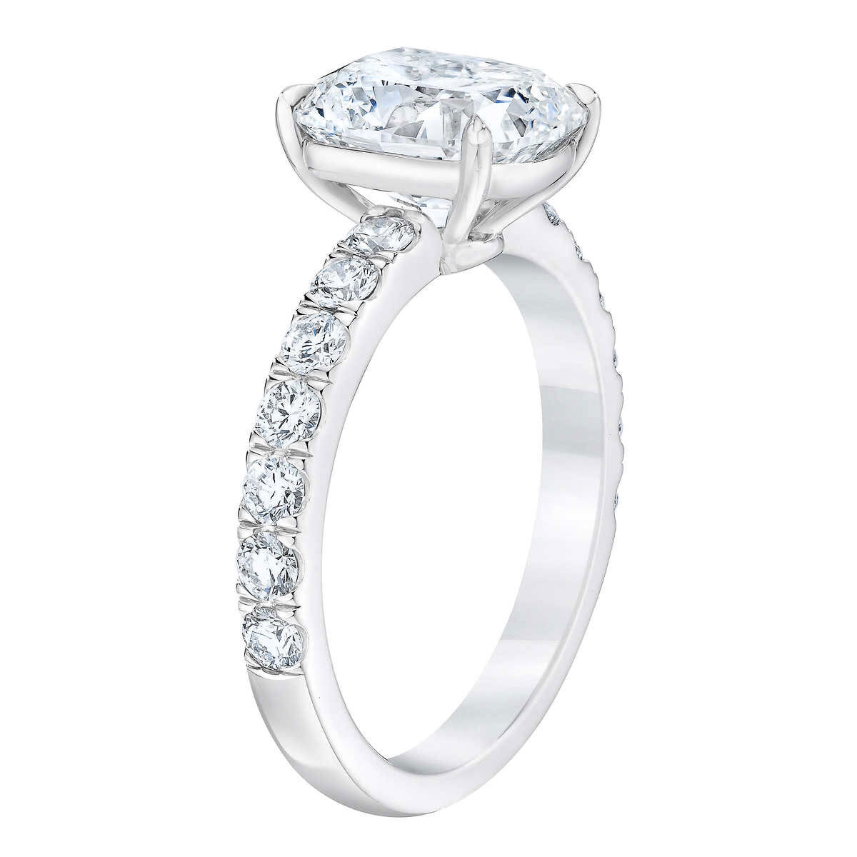 3.60ctw Cushion Cut Diamond Ring, Platinum