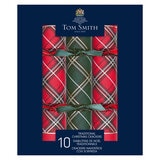 Tom Smith 12.5 Inch (32 cm) Luxury Christmas Crackers 10 Pack in Red & Green