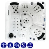 Miami Spas Palma V2 86-Jet 6 Person Hot Tub in Sterling Silver - Delivered and Installed