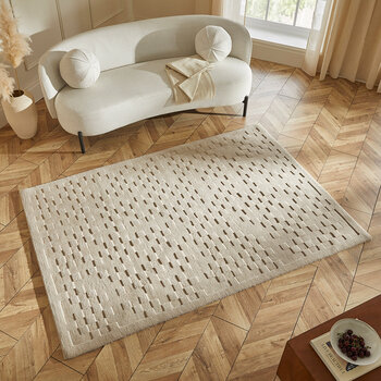 Concept Looms Priory Taupe Squares Rug in 4 Sizes Concept Looms Priory Taupe Squares Rug in 4 Sizes
