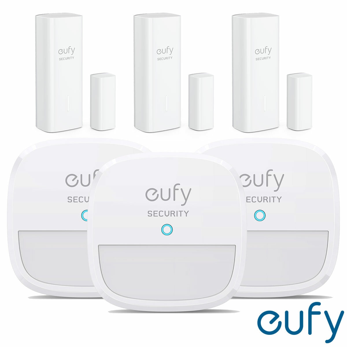eufy Alarm Accessories Kit, x3 Motion Sensors and x3 Entry Sensors - No Monthly Fees eufy Alarm Accessories Kit, x3 Motion Sensors and x3 Entry Sensors - No Monthly Fees