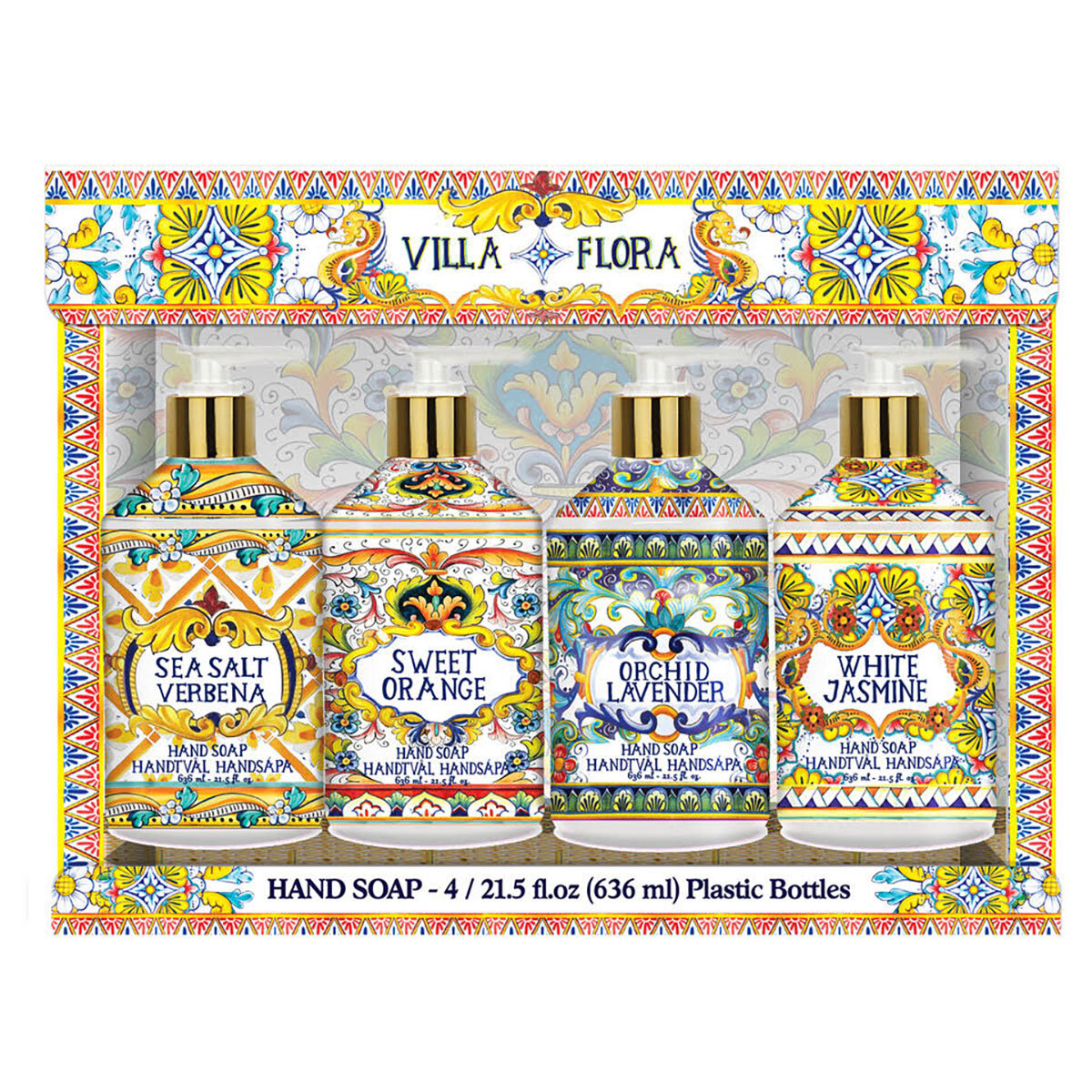 Villa Flora Liquid Soap, 4 x 636ml
