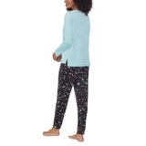 Jane & Bleeker Women's Silky Plush 2 Piece Pyjama Set