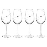 Portmeirion Auris Wine Glasses with Swarovski Crystals, 4 Piece