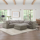 Aiden & Ivy Serene Modular Sofa in Beige