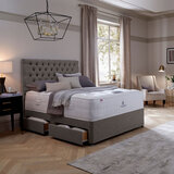 Pocket Spring Bed Company Mulberry Mattress & Pebble Grey Divan with 4 Drawers in 3 Sizes