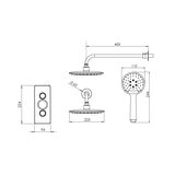 Tavistock Xenon Concealed Two Function Shower Without Rail