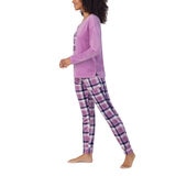 Jane & Bleeker Women's Silky Plush 2 Piece Pyjama Set