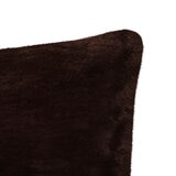 Oblong Fur Cushion in Chocolate