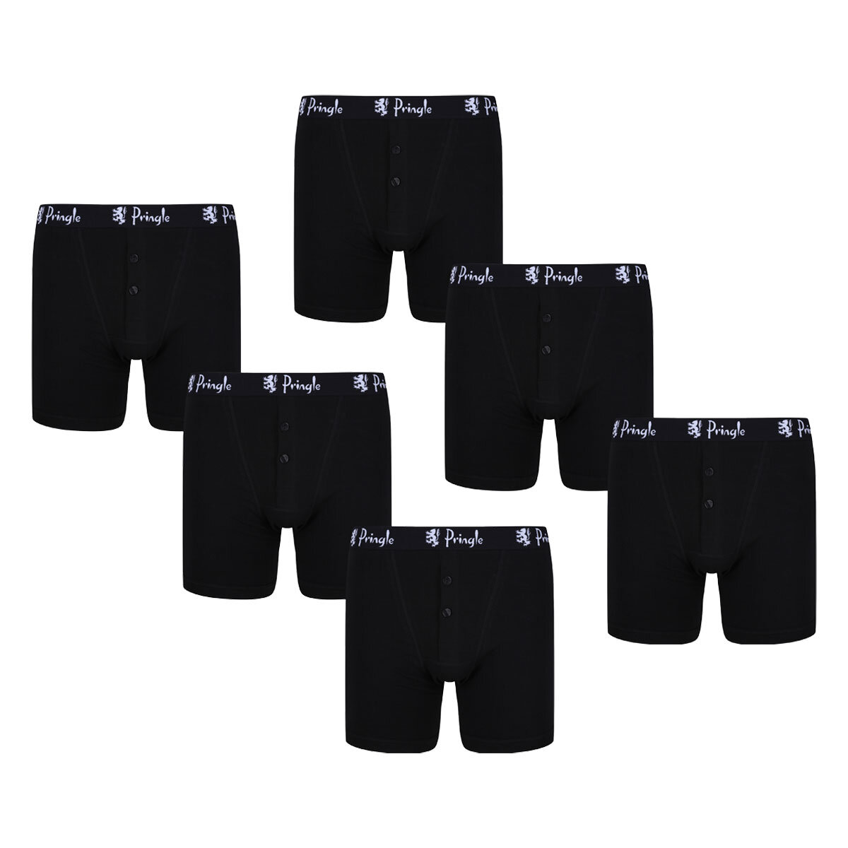 Pringle 2 x 3 Pack William Men's Button Boxer Shorts in B