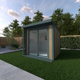 Installed Green Retreats Basebox Plus Garden Room 2.4m x 2.4m