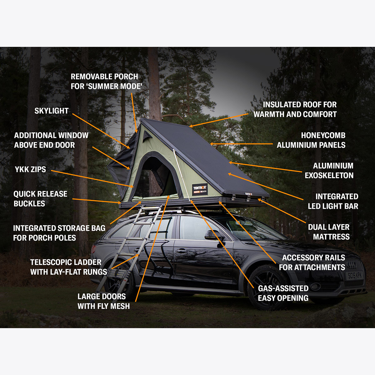 TentBox Cargo Bundle - includes Cargo 2.0 Tunnel Awning