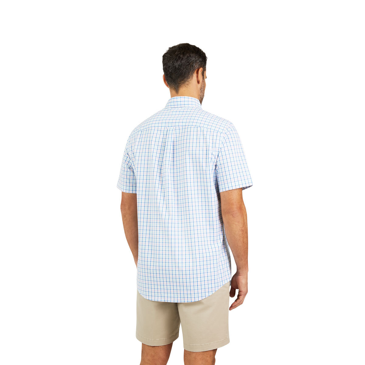 Chaps Men’s Easy Care Short Sleeve Woven Shirt in White