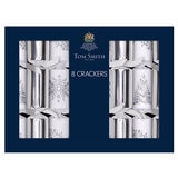 Tom Smith 14 Inch (36cm) Christmas Crackers 8 Pack in Silver & White