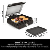 Ninja Sizzle Indoor Grill & Flat Plate What's in the Box