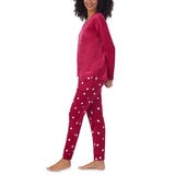 Jane & Bleeker Women's Silky Plush 2 Piece Pyjama Set